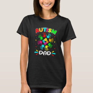 Autistischer Vater Puzzle Unterstützung Familie Au T-Shirt