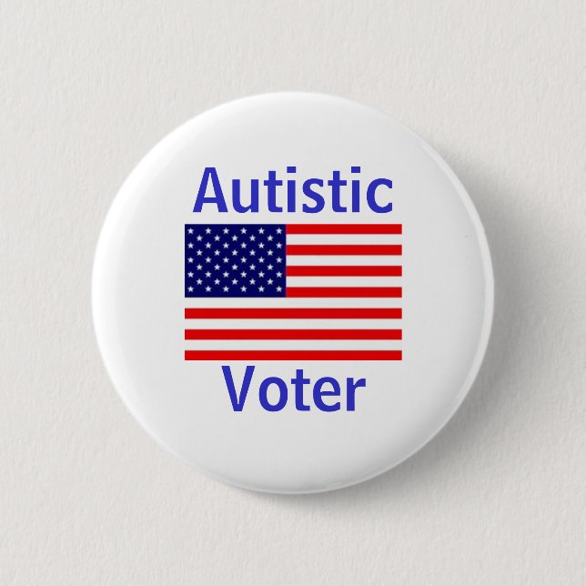 Autistischer Wähler Button (Vorderseite)