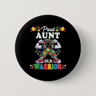Autistisches Band Rätsel Tante Für Autismus-Bewuss Button