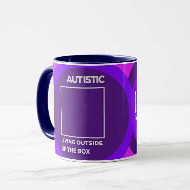 Autistisches Leben außerhalb der Box Kaffee Tasse (Vorderseite Links)