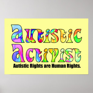 Autistisches Plakat des Aktivisten-(Farbe)
