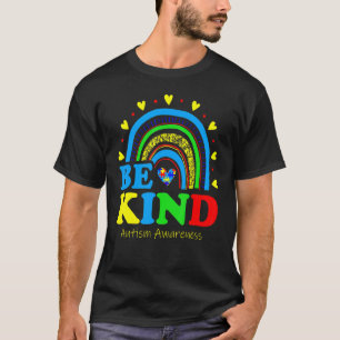 Autistisches Puzzle Regenbogen Sei Freundlich Auti T-Shirt