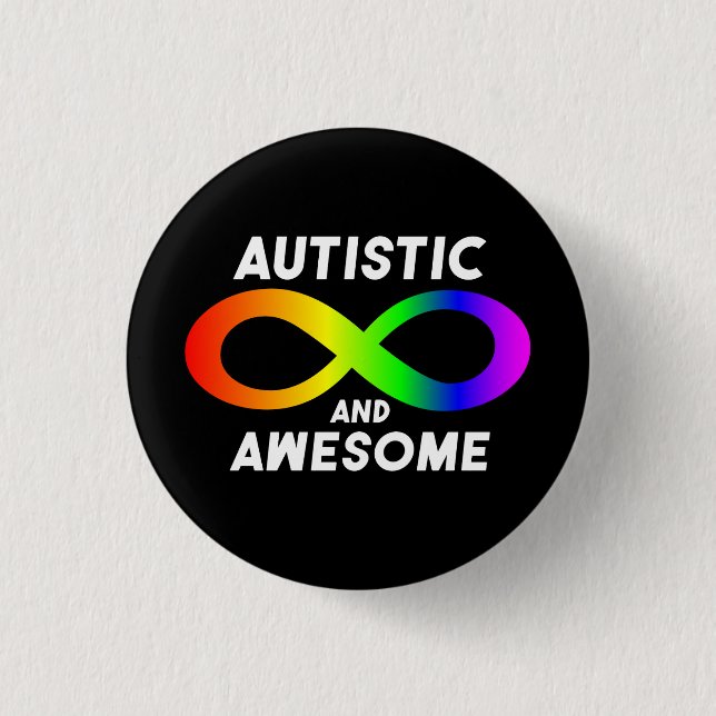 Autistisches und Phantastisches Unendlichkeitssymb Button (Vorderseite)