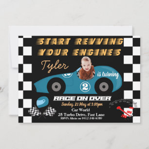 Auto 2. Geburtstag Jungen Einladung