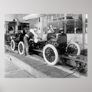 Auto Assembly Line, 1920er Poster