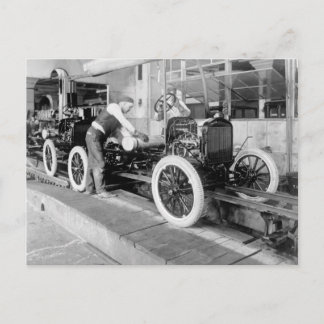 Auto Assembly Line, 1920er Postkarte