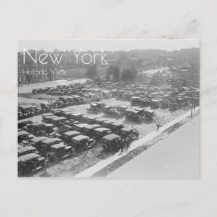 Auto auf dem Ebbets-Feld geparkt Postkarte