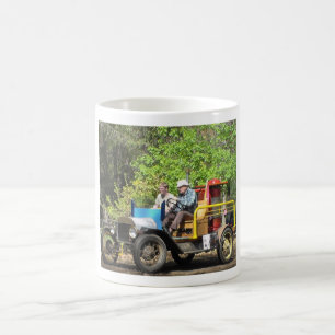 Auto auf Holzgas Kaffeetasse