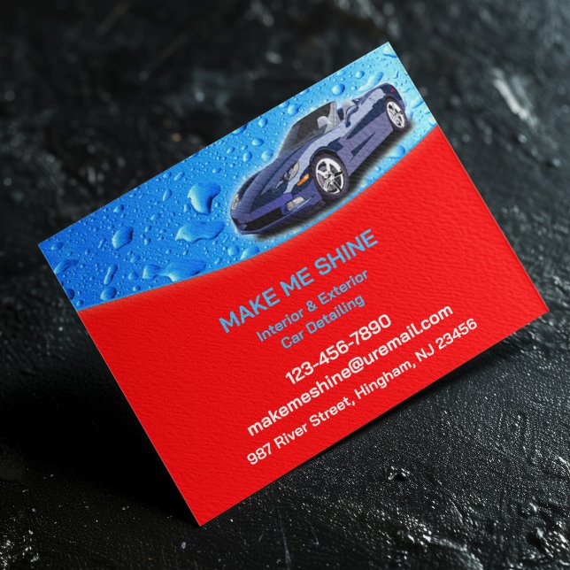 Auto-Aufbereitung Wassertröpfchen Flyer Vorlage (Von Creator hochgeladen)
