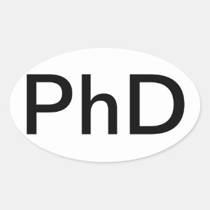 Auto-Aufkleberphd-Grad Ovaler Aufkleber