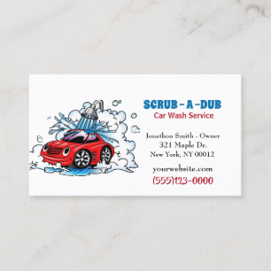 Auto-Auto-Detail Car-Wash-Service Visitenkarte