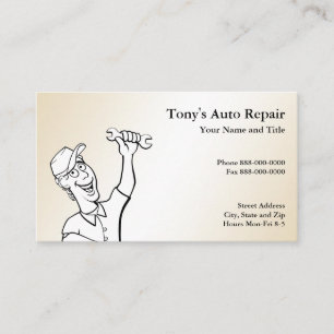 Auto-Automobil-Mechaniker-Reparaturwerkstatt Visit Visitenkarte