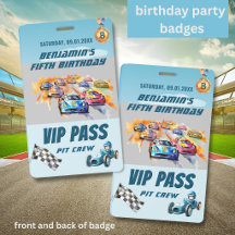 AUTO-AUTORENNEN-ABZEICHEN ZUM 5. GEBURTSTAG