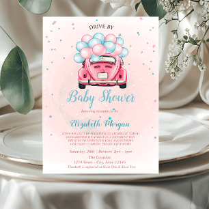 Auto-Balloons Drive-By-Baby-Party Einladung