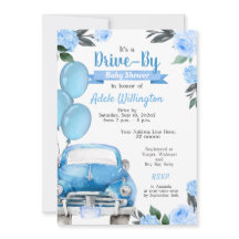 Auto Blue Boy Rustic Baby Dusche