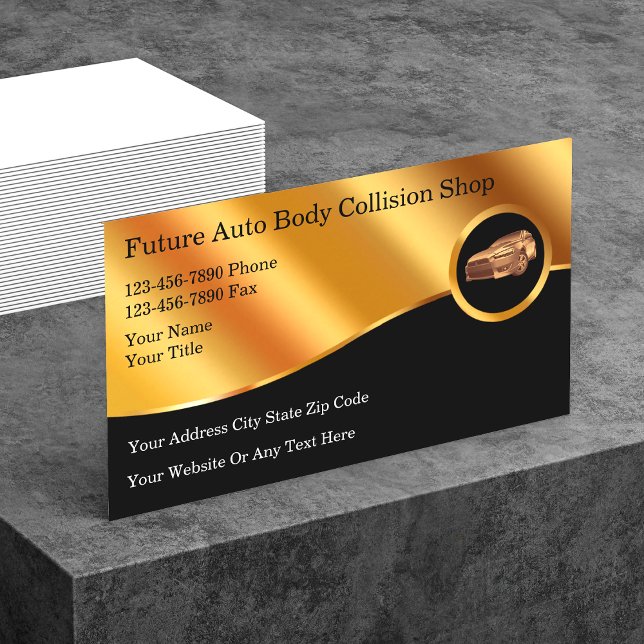 Auto Body Collision Business Cards Visitenkarte (Von Creator hochgeladen)