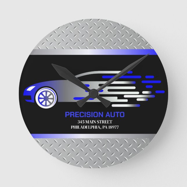 Auto Body Mechanic Auto Paint Detailing Collison Runde Wanduhr (Vorderseite)
