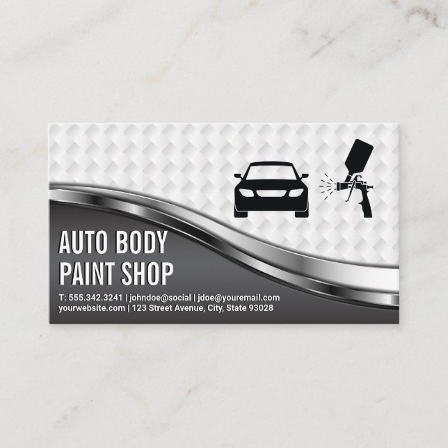 Auto Body Paint-Logo Visitenkarte (Vorderseite)