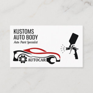 Auto Body Paint Services   Kfz-Reparatur Visitenkarte