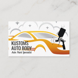 Auto Body Paint Services   Techniker Visitenkarte