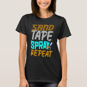 Auto Body Painter Sand Tape Spray Auto Body Techni T-Shirt