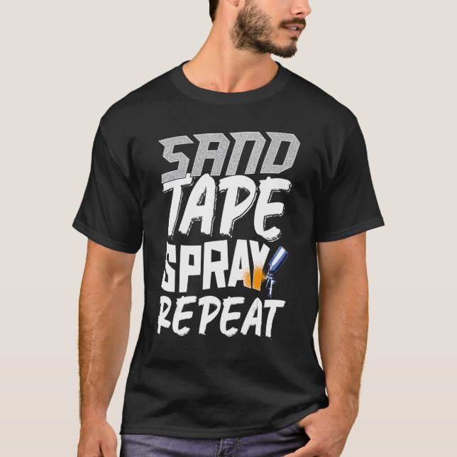 Auto Body Painter Sand Tape Spray Auto Body Techni T-Shirt (Vorderseite)