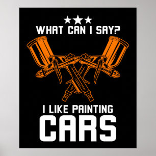 Auto Body Painter wie Painting Cars Poster