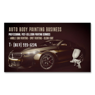 Auto Body Painting Modernes Beruflich Magnetische Visitenkarte