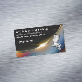 Auto Body Painting | Modernes Beruflich Magnetische Visitenkarte