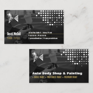Auto Body Shop & Painting   Paint Sprayer Business Visitenkarte