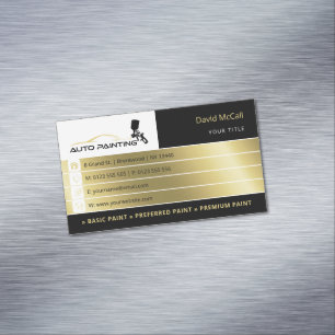 Auto Body Shop & Painting   Paint Sprayer Magnetische Visitenkarte