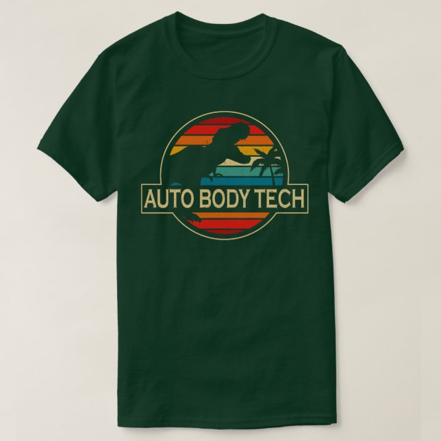 Auto Body Tech Dinosaurier T-Shirt (Design vorne)