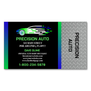 Auto Body Work Custom Car Paint Detection Collison Magnetische Visitenkarte