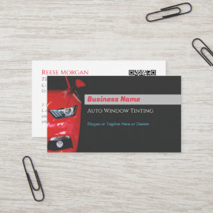Auto Business, Red Sports Car, Generieren von QR C Visitenkarte