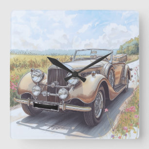 AUTO CAR DESIGN QUADRATISCHE WANDUHR