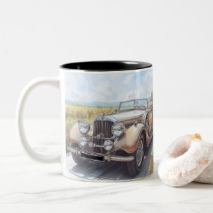 AUTO CAR DESIGN ZWEIFARBIGE TASSE