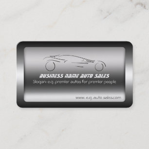 Auto Car on Brushed Steel - Sportscar-Vorlage Visitenkarte