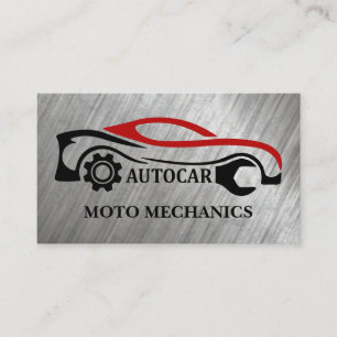 Auto   Car Wrench-Logo Visitenkarte
