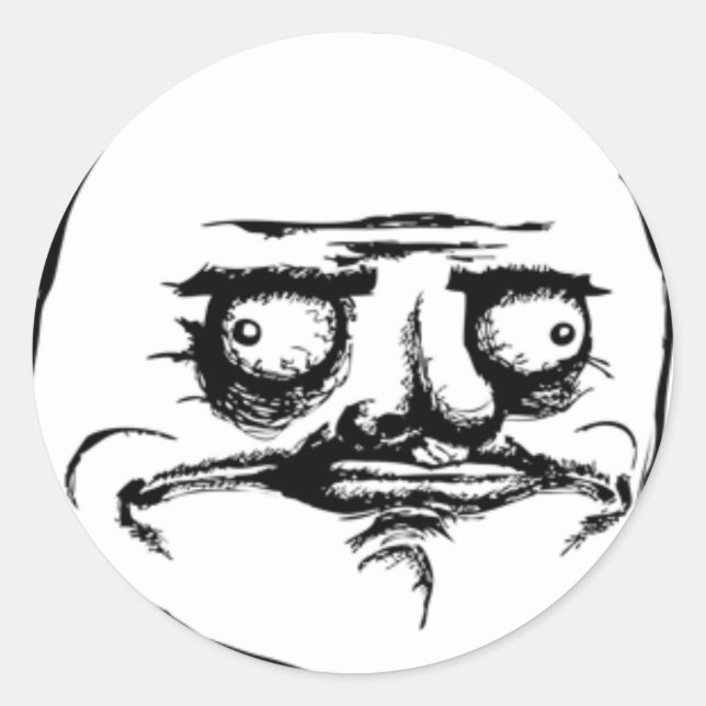 Auto-colante Klebstoff von meme Runder Aufkleber (Vorderseite)