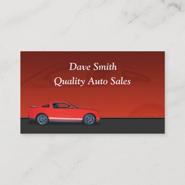 Auto Dealer Business Card Visitenkarte (Vorderseite)