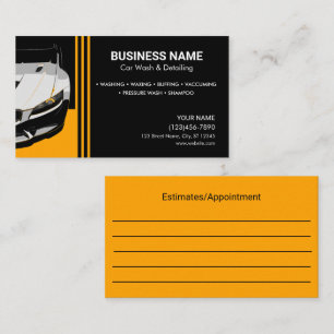 Auto-Detailing-Autowaschen Termin Karte