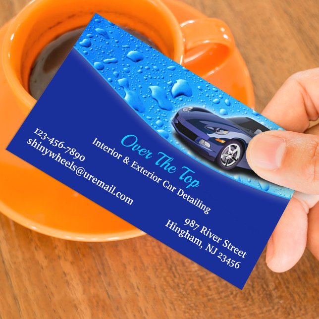 Auto Detailing Business Card Template Visitenkarte (Von Creator hochgeladen)