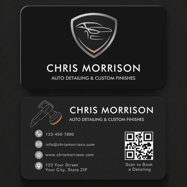 Auto-Detailing-Dienstleistungen QR-Code Profession Visitenkarte (Von Creator hochgeladen)