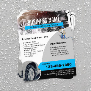 Auto Detailing Power Washer Beruflich Reinigungsse Flyer
