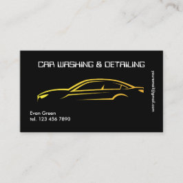 Auto Detailing Techno Black Golden Visitenkarte