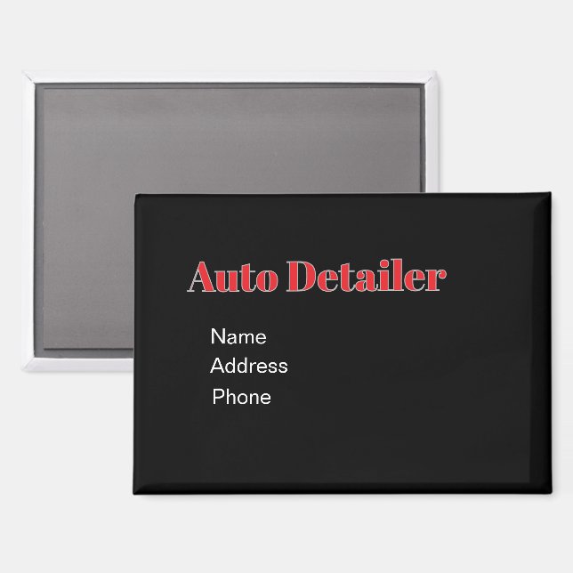 Auto-Detaillierer für Werbung personalisieren Magnet (Vorderseite/Rückseite)