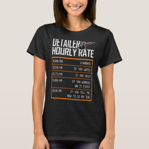 Auto Detaillierter Wagen mit Detaillierter Stunden T-Shirt