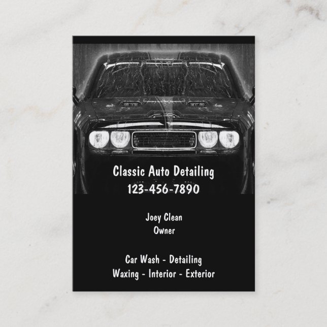 Auto Detailng Geschäfts-Karten Visitenkarte (Vorderseite)