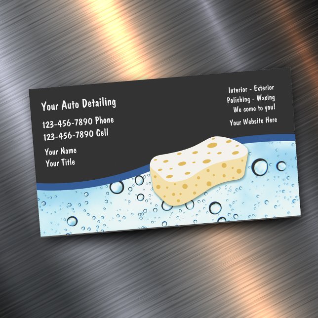 Auto Detection Services Business Card Magnet (Von Creator hochgeladen)