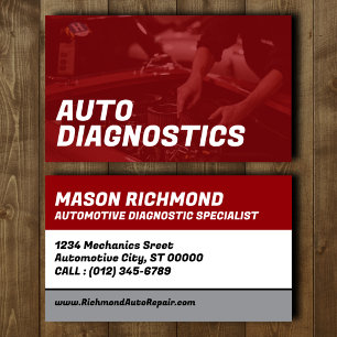 Auto-Diagnose-Visitenkarte Visitenkarte